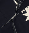 Nice Ghost Club 3 Star Applique Hoodie Zip Up [Navy]