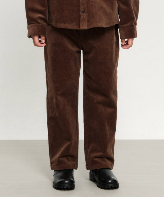 Marithé François Girbaud Kids Eiffel Label Corduroy Straight Pants Brown