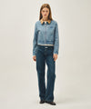 Marithé François Girbaud W CROP DENIM BLOUSON JACKET