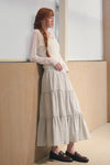 General Idea WOMAN Shirring Tiered Long Skirt