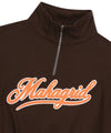 Mahagrid Script Logo Crop Half Zip Up [Brown]