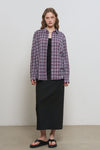 General Idea WOMAN Loose Fit Natural Check Shirt