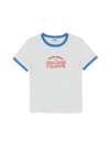 MLB Women's Varsity Lettering Slim Slub Ringer T-shirts