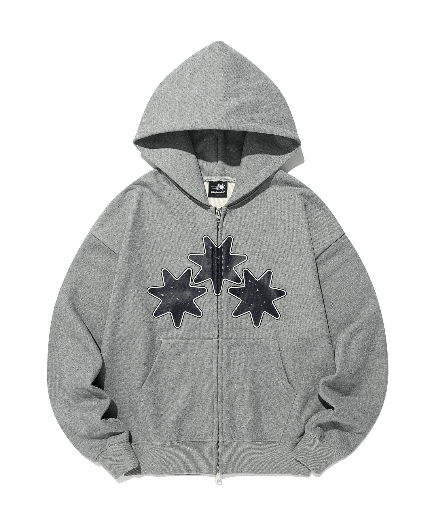 Nice Ghost Club Religious Symbols Hoodie Zip Up [Grey]