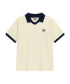 Marithé François Girbaud SMALL CLASSIC LOGO PK COLLAR POINT TEE ivory