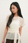 General Idea WOMAN Sheer Halterneck Layered Knit Set