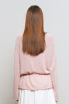 General Idea WOMAN Sheer Bouclé Boat Neck Pullover