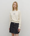 Marithé François Girbaud W Marithé Love Graphic Crop Sweatshirt Black