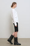 General Idea WOMAN Loose Fit Henley Neck T-Shirt