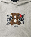 Marithé François Girbaud Kids Bear Classic Logo Hoodie Heather Gray