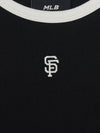 MLB Women's Basic Ringer Crop Sleeveless T-shirt