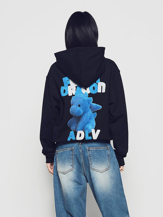 ADLV Fuzzy Font Dragon Hoodie