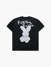 ADLV Doodle Fuzzy Rabbit Short Sleeve T-Shirt