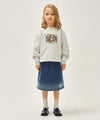 Marithé François Girbaud Kids Flower Bear Classic Logo Regen Sweatshirt Light Heather Gray