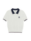 MLB Women's Varsity Color Block Polo Short Sleeve Knit Pullover