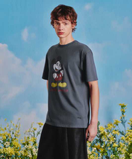 Marithé François Girbaud [MARITHE_DISNEY] MICKEY_VINTAGE WASHED TEE charcoal
