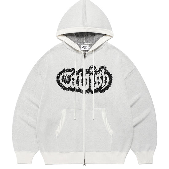 Cavish Rugged Knit Zip Up Hoodie