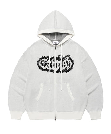 Cavish Rugged Knit Zip Up Hoodie