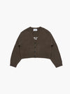 ADLV Woman Basic Logo Crop Cardigan