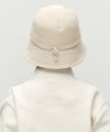 Marithé François Girbaud Kids Bear Classic Logo Fleece Bucket Hat Brown