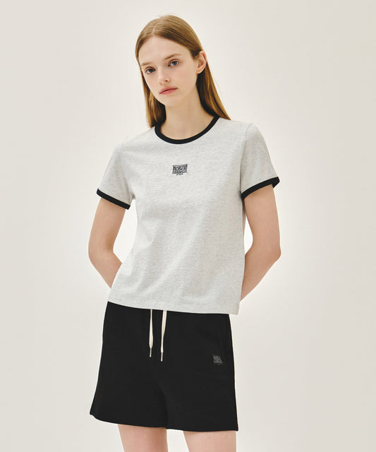 Marithé François Girbaud W CLASSIC LOGO RINGER TEE