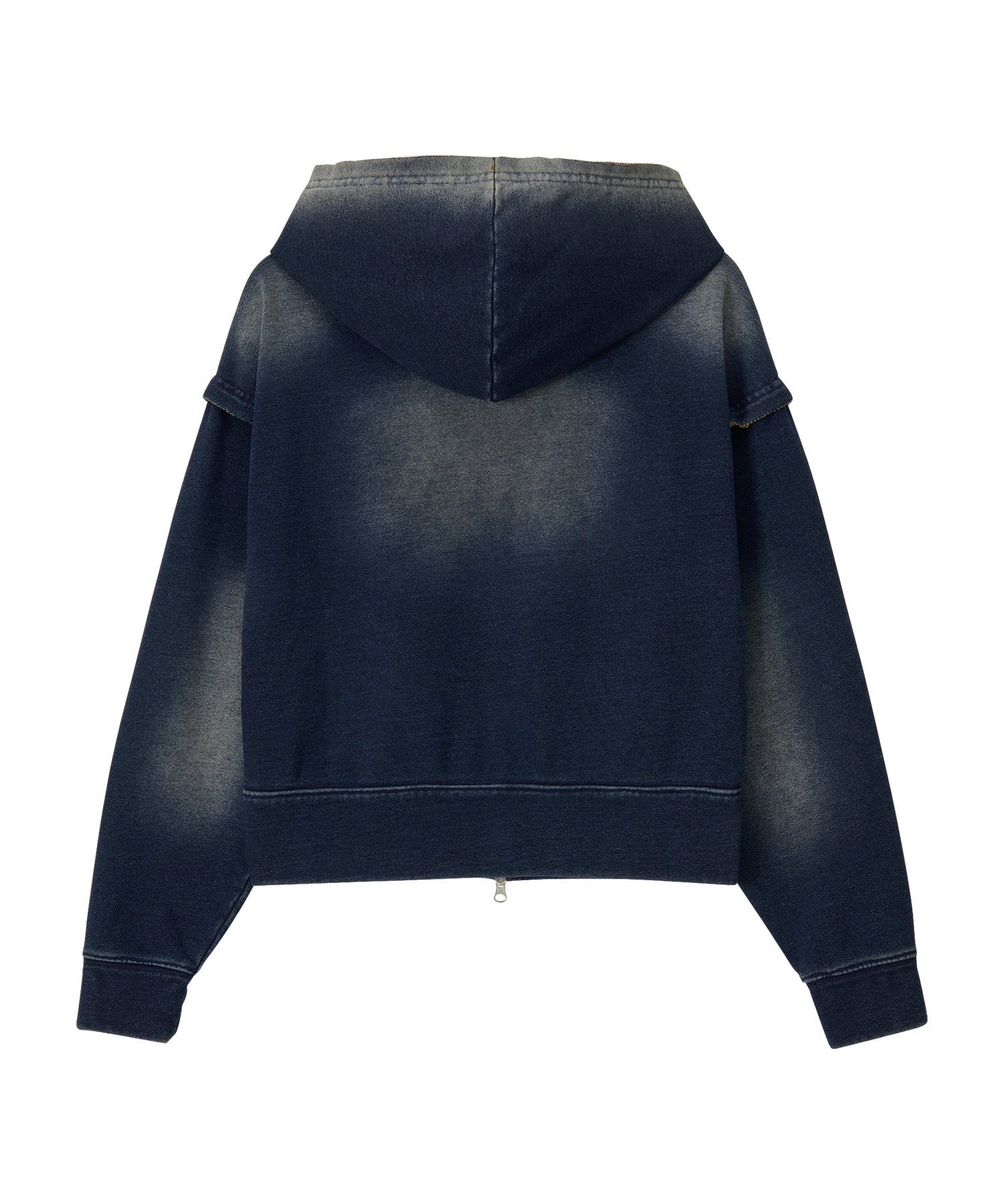 Bitter Cells Denim Washing Hood Zip Up - Blue