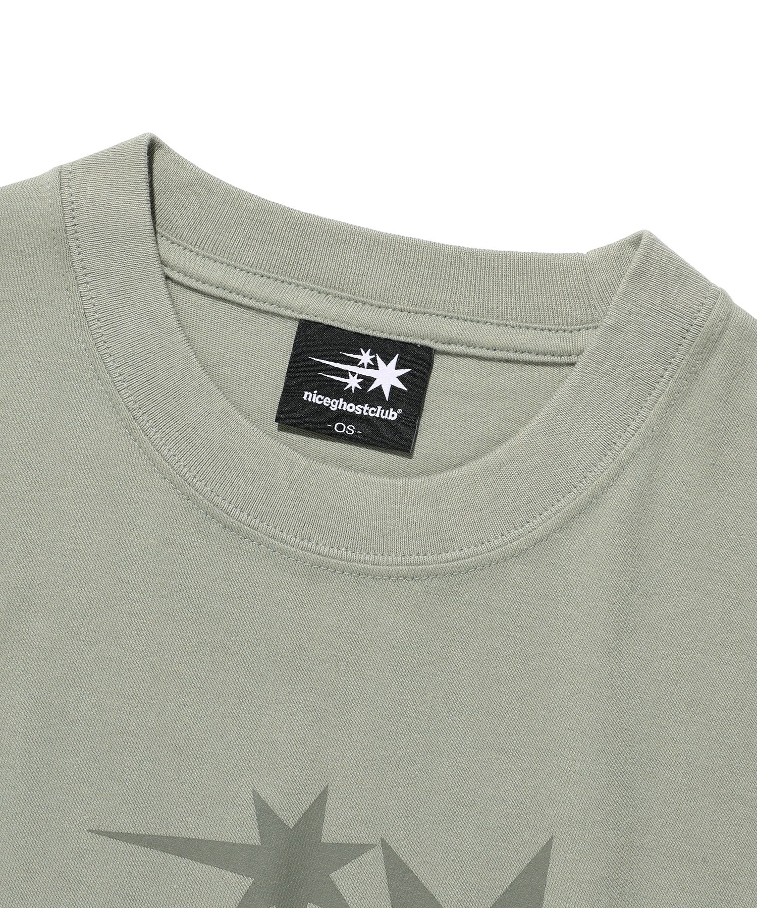 Nice Ghost Club 3 Stars Symbol Crop Slim Tee