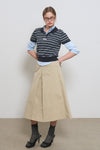 General Idea WOMAN Stripe Collar Half Knit