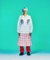 Nice Ghost Club Dancing Skeletons Zip Polo Knit