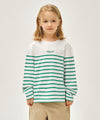 Marithé François Girbaud Kids Border Stripe Long Sleeve Tee Navy
