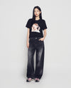 ADLV Woman ADLV Baby Face Yawn Short Sleeve T-Shirt