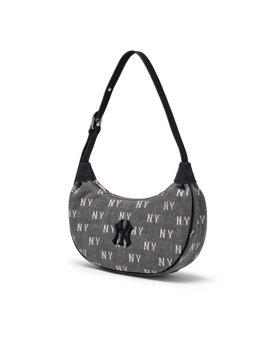 MLB Classic Monogram Vintage Denim Hobo Bag