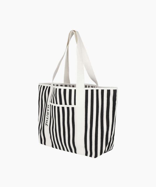 Marithé François Girbaud REGULAR LOGO BIG COTTON BAG stripe