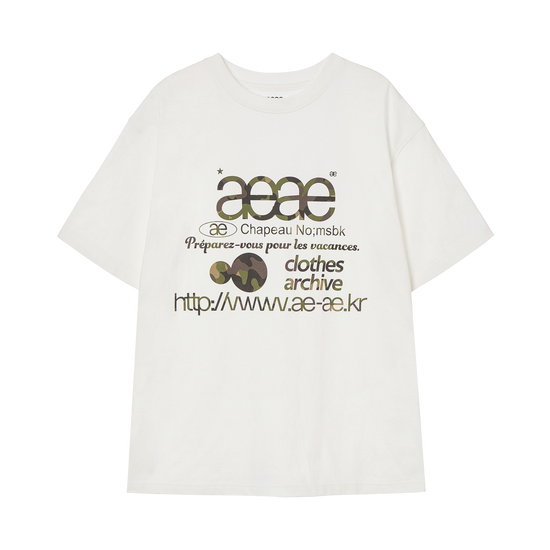 AEAE Scheduled for Shipment on 6/4 Web Logo T-Shirts White/Camo