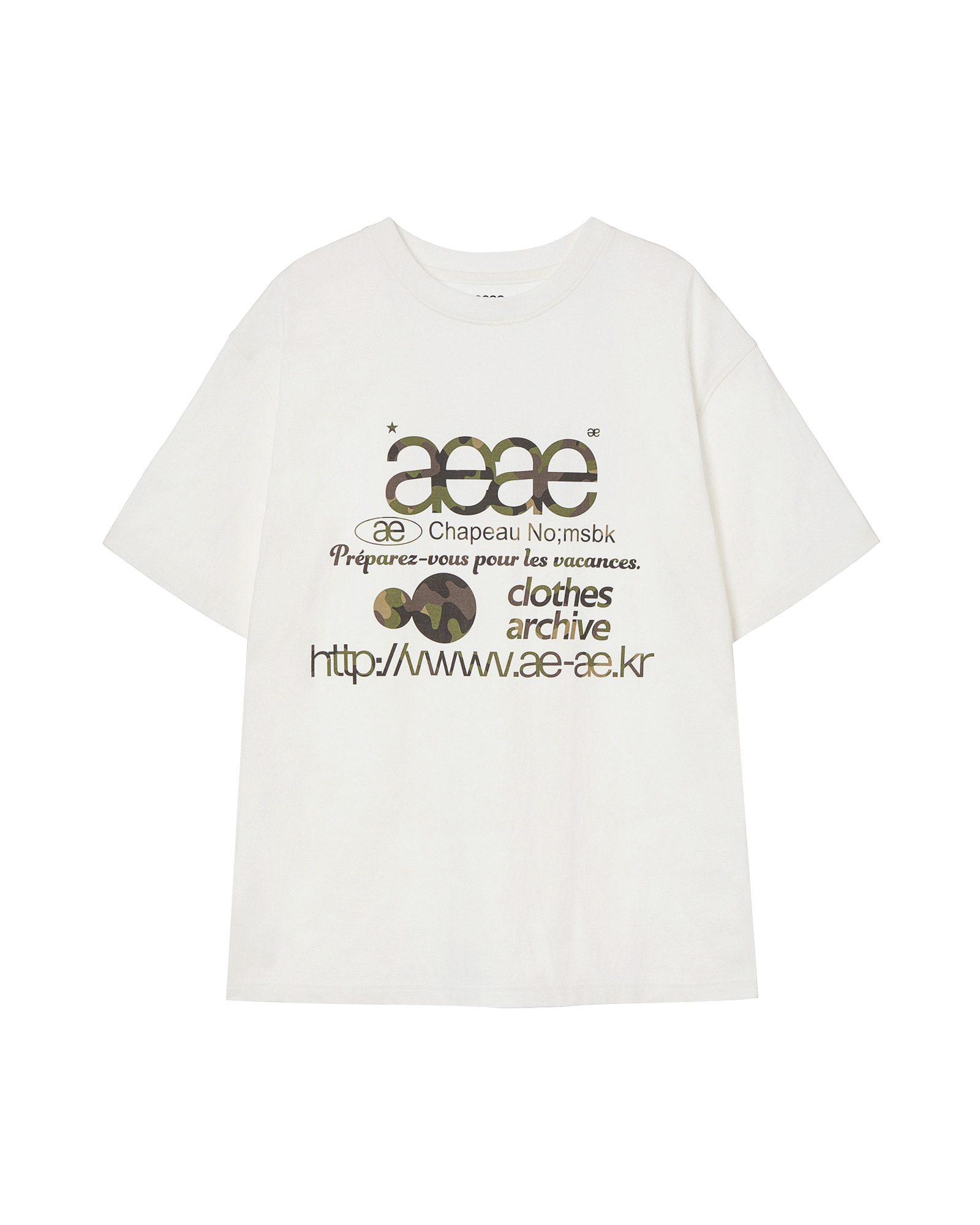 AEAE Scheduled for Shipment on 6/4 Web Logo T-Shirts White/Camo