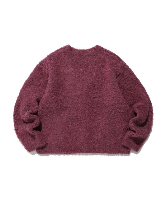 Nice Ghost Club Boucle 3Stars Logo Cardigan [Pink]