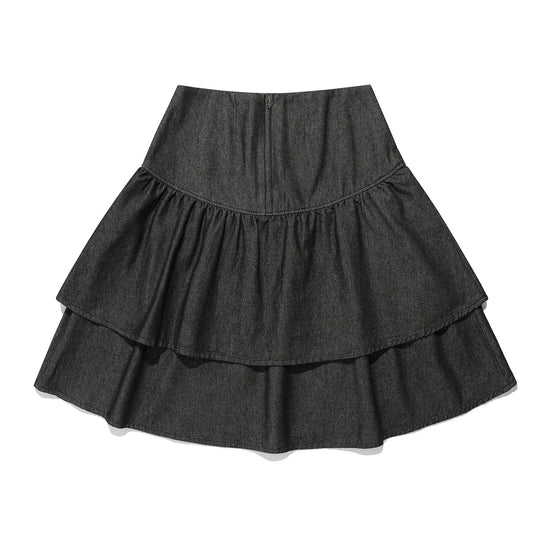 Nice Ghost Club Lowrise Shirring Denim Skirt