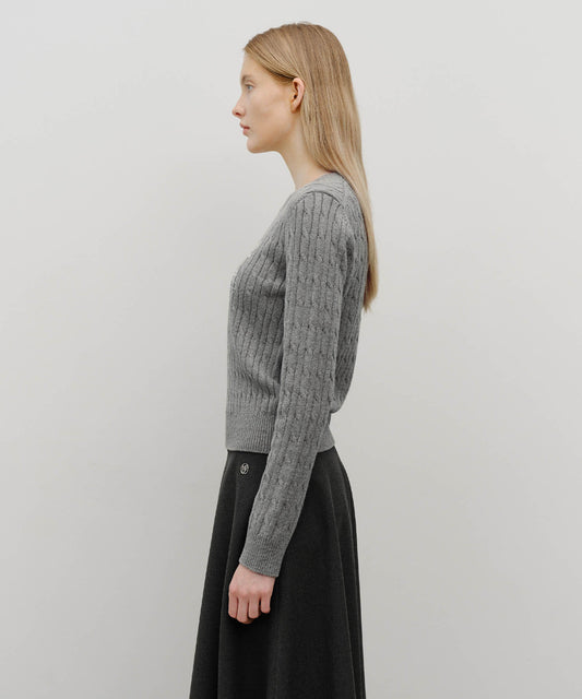 Marithé François Girbaud W Vineyard Cable Knit Pullover