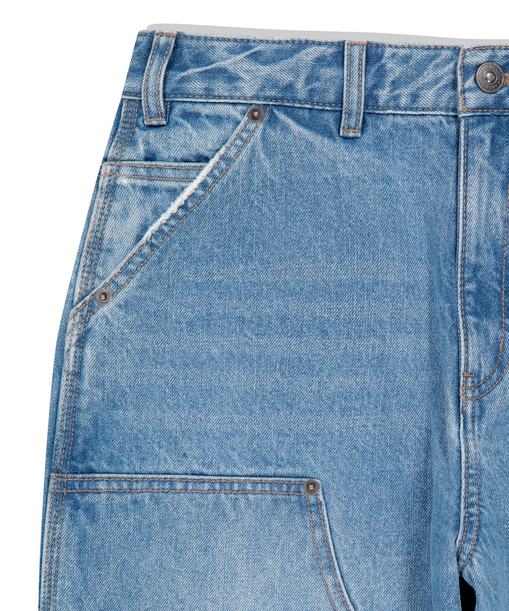 Mahagrid Double Knee Denim Pant [Blue]