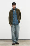 General Idea UNISEX Hairy Zip-Up Collar Cardigan