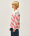 Marithé François Girbaud Kids Border Stripe Long Sleeve Tee Navy