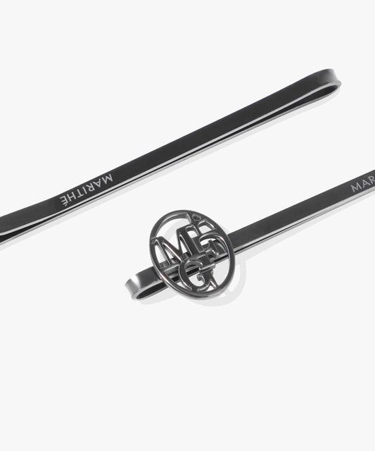Marithé François Girbaud Circle Logo Slim Metal Hair Pin 2Pack
