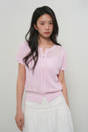 General Idea WOMAN Punching Scallop Half Cardigan