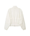Bitter Cells Shimmer Mesh Wind Breaker Jacket-Ivory