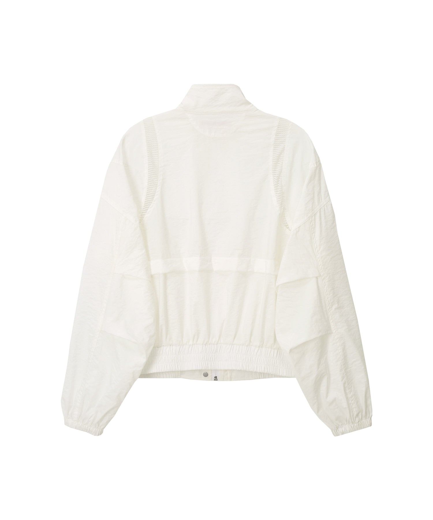 Bitter Cells Shimmer Mesh Wind Breaker Jacket-Ivory