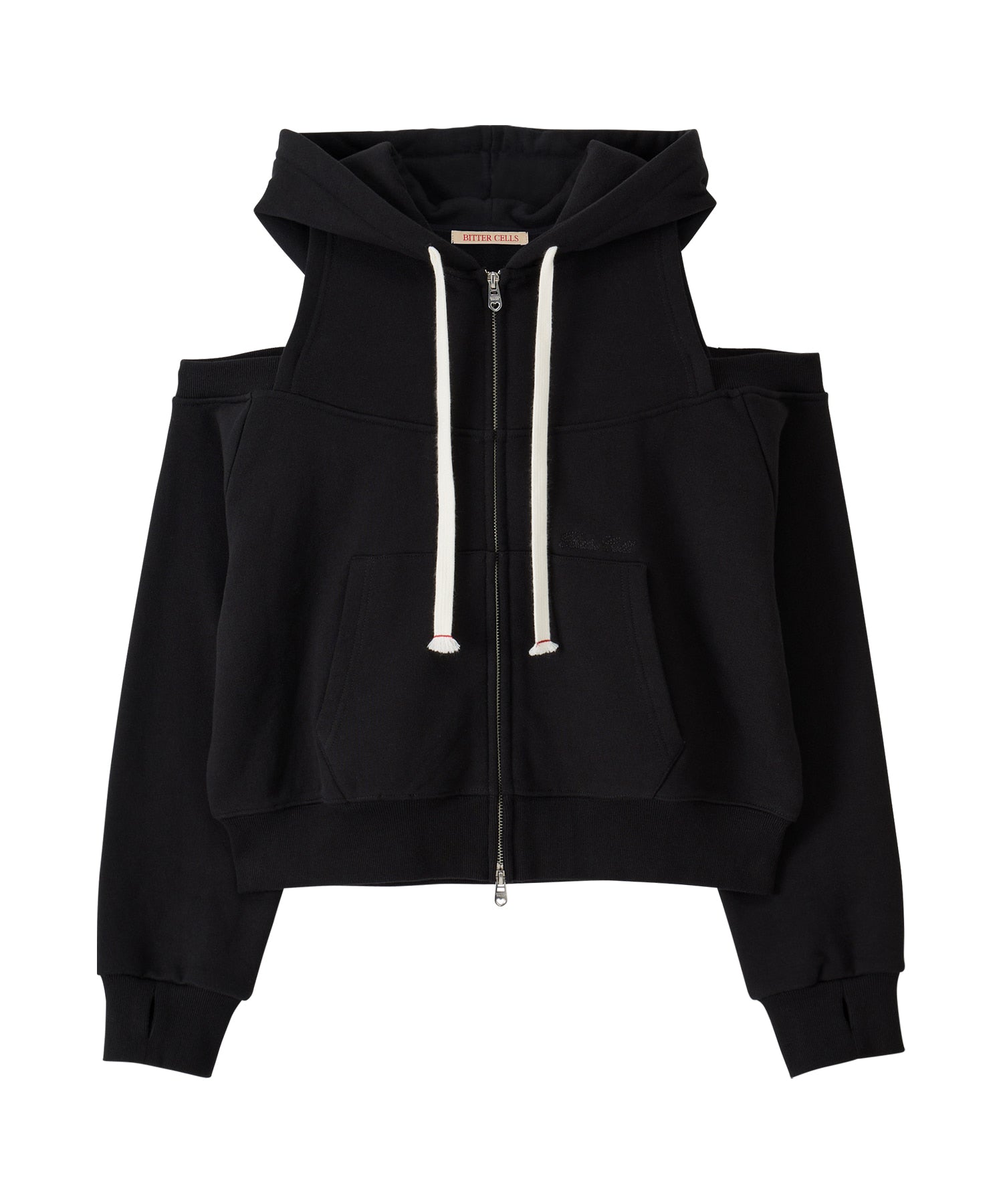 Bitter Cells Split Cut Out Hood Zip Up