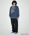 Mahagrid DISORDER PIGMENT SWEATSHIRT [BLUE]