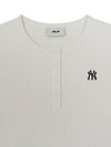 MLB Women's Vintage Slim Henley Neck T-shirt
