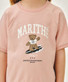 Marithé François Girbaud Kids Raglan Half Sweat Set-Up Indi Pink