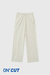 General Idea WOMAN Temperature Cut Cool Semi Wide Knit Pants [IVORY]